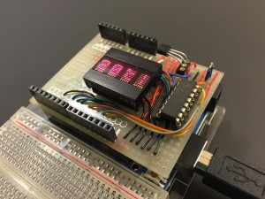 Shield plugged into Arduino